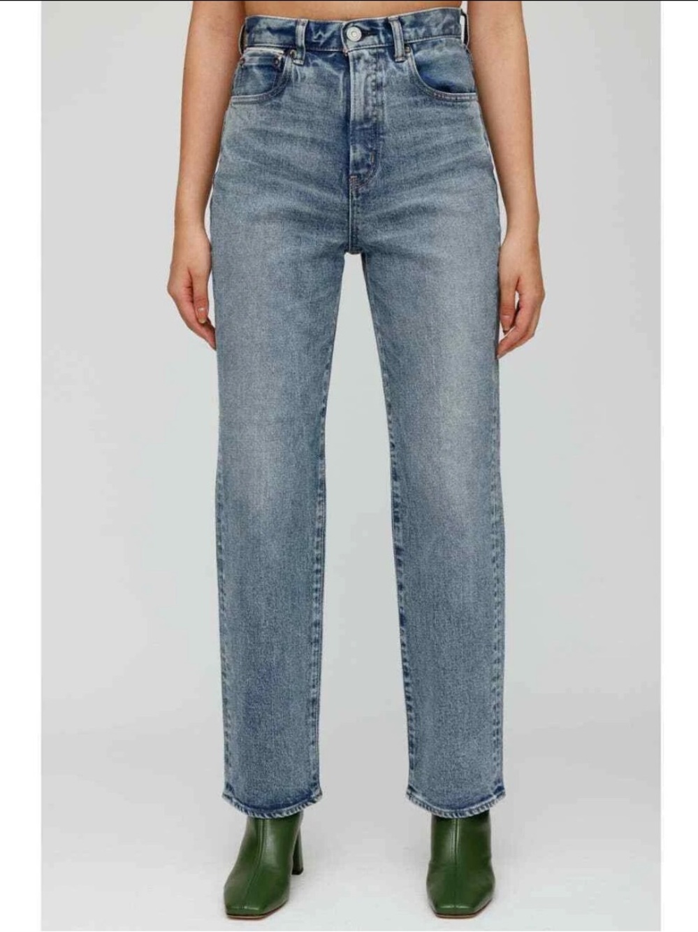 MOUSSY VINTAGE Woodhaven High Rise Wide Straight Jeans Size 27 Made in Japan